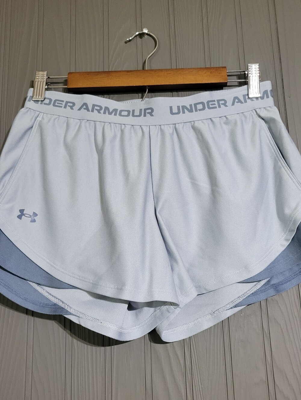 Under Armour Play Up 3.0 Shorts Athletic Elastic Waist Gray Women's Small